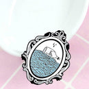 Retro Magic Mirror Brooch Badge Jacket Clothes Lapel Backpack Pin (Style 2) A