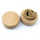 Rustic Wedding Ring Box Wood Round Engagement Personalized Ring Bearer Box