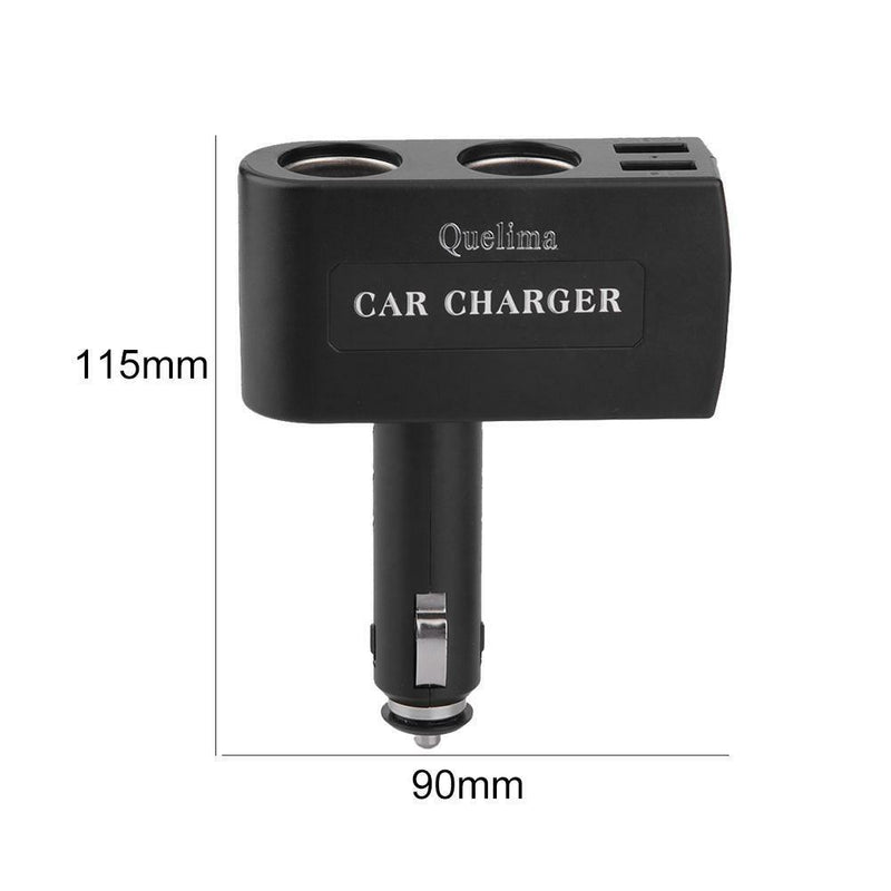 Quelima QC 3.0 USB Car Charger Cigarette Lighter Socket Splitter Power Adapter