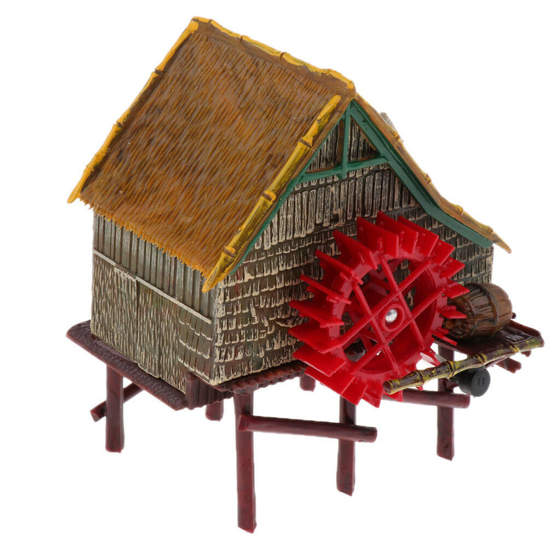 Pneumatic Aeration Aquarium Fish Tank Large Waterwheel Hut Decoration