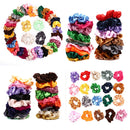40 Pcs Hair Silk Scrunchies Satin Elastic Hair Bands Hair Ties Ropes Hair Ba FT