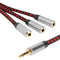 11.8 inch 3.5mm Male to 3X Female Splitter Audio Cable 3 Way Splitter