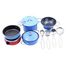 11Pcs Kitchen Pretend Play Stainless Steel Toys with Cooker & Pots Pans & Spoon