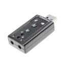 USB Port Driver-Free Digital 7.1 Channel Sound Card Audio Adapter for PC