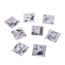 50Pcs 2 Holes Wood Postcard Handmade Wooden Buttons Sewing Scrapbooking DIY