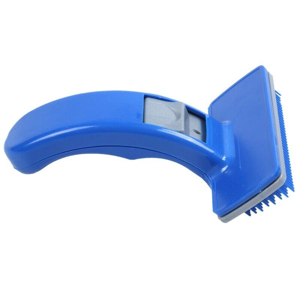 Blue Plastic Pet Dog Puppies Hair Shedding Grooming Brush Comb C9G2