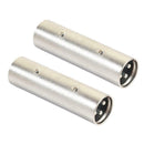 2pcs 3Pin XLR Male to XLR Male Microphone Power For Adapter Plug Connector A