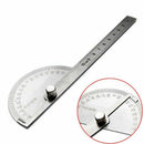 Stainless Steel 180 degree Protractor Angle Finder Arm Rotary Measuring Ruler