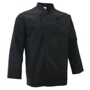 Black Chef Waiter Double-breasted Coat Uniform Long Sleeve Jacket Clothes XL