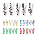 5x Practical Music Score Clip Music Clip Book Page Music Accessories Black