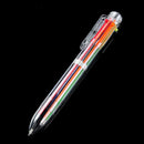 6 In 1 Multi Colour Ballpoint Pen Retractable Click Novelty Student Stationery//