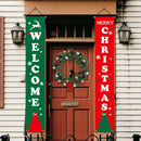 Christmas Curtain Xmas Ornaments Oxford Cloth Door Hanging Flag (Letter)