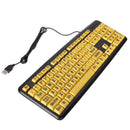 USB Big letters Yellow button Elderly keyboard