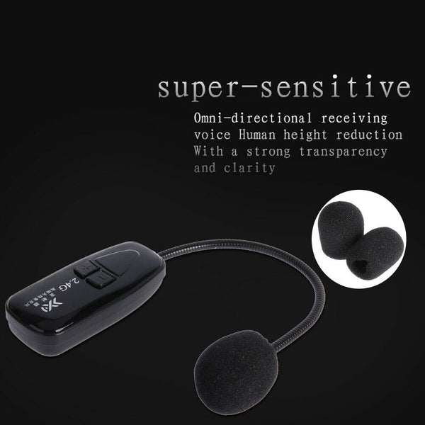 2.4G Wireless Microphone Speech Headset Megaphone Radio Mic For Loudspeaker A#S