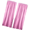 2x 100x200cm Tulle Door Window Curtain Drape Panel Sheer Valance Divider Pink