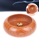 1Pcs Rosewood Incense Burner Stick Holder Bowl Shape Censer Home DecorationB Ew