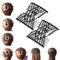2pcs Magic Beading Stretch Hair Combs Double Clips Hair Styling Accessories for