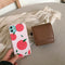 Women Solid Mini Wrist Bag Leather Purse Wristlet Clutch Handbag (Coffee)