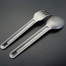1Pcs Titanium Long Handle Outdoor Camping Titanium Camping Tableware Picnic