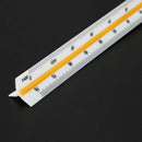 Metric 12inch Plastic Triangular Scale Ruler 1:100 1:200 1:250 1:300 1:400  T7Q1