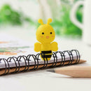 4Pcs/Set Cute Little Bee Design Rubber Pencil Eraser Office Stationery Stud C3O5