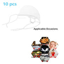 10Pcs Clear Mouth Shield Anti-saliva Cover Plastic For Chefs Restaurant Reusable