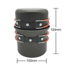 Outdoor Portable Camping Tableware Alumina Pot Sets Picnic for 1-2 Person