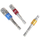 3pcs Chrome Vanadium Steel Socket Adapter Hex Shank to Extension Drill Bits JC!j