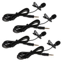 Pack of 4 Mini 3.5 Plug Clip-on Microphones Mic High Sensitivity 100cm