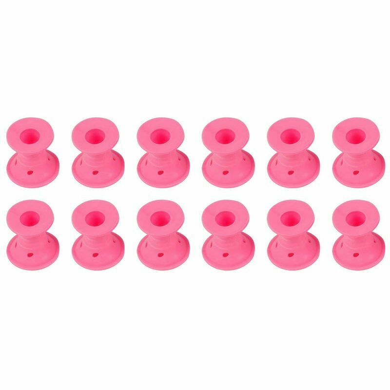 Hair Rollers X 24- Effortless - Heat Free - Hair Styling - Pink Silicone -