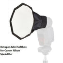 12" Flash Diffuser Octagon Mini Softbox for Speedlite Flash Photo Studio Cam