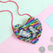 Baby Heart Shoulder Handbags Kids Girls Sequins Crossbody Bags (Multicolor)