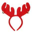 Christmas Bell Feather Decorations Antlers Christmas Headband Party (Red)