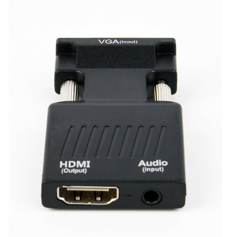 1080P VGA Male to HDMI Female Adapter Converter + USB Audio Cable + Audio AGO