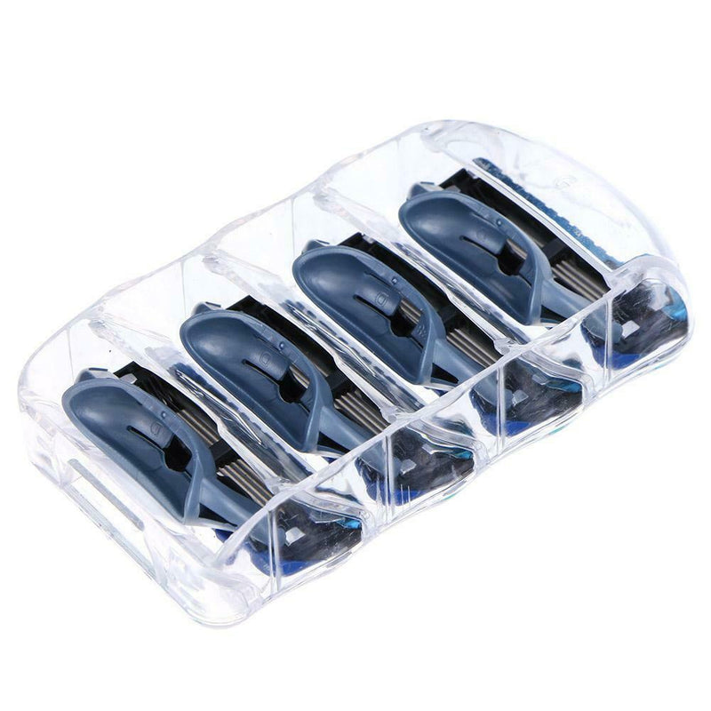 4pcs/Box Razor Blade 5-Layers Rasoir Shaving Dark Blue Razor Blades