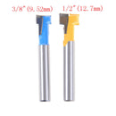 2Pcs 1/4'' Shank T-Slot Cutter Router Bit Set for 3/8'' & 1/2'' Hex Bolt BX