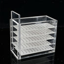 Clear Acrylic False Eyelash Organizer Case, 5 Layers (1 Box) Durable Eyelash