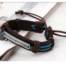 DIY Men Cuff Surfer Tribal Hemp braided Wrap Wrist Faux Leather Bracelet FT