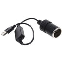 5V 2A usb port to 12v 8w car cigarette lighter socket adapter converterfor car3c