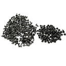 100 Sets Double Caps Studs Dome Rivets Leathercraft DIY Crafts 6x8mm Black