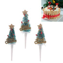 5pcs Merry Christmas Cake Toppers Xmas Tree Cupcake Picks Kids Birthday De BMO