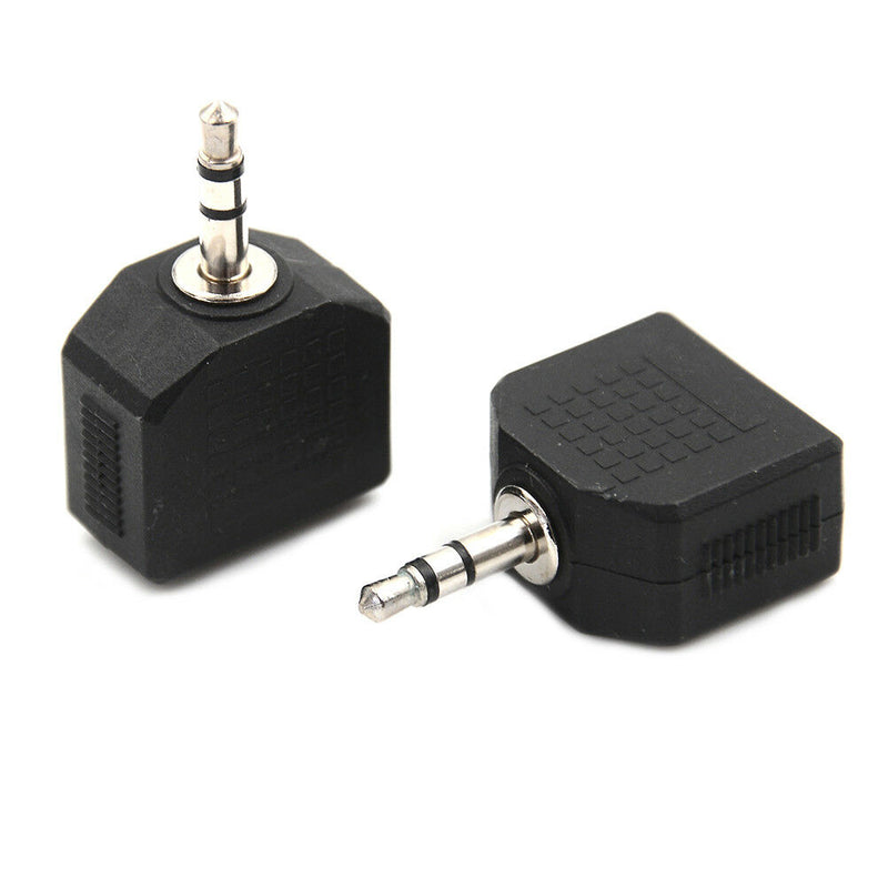 5Pcs 3.5mm to dual 2 RCA female male jack Y splitter audio adapter converter JR