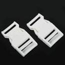 Plastic Side Quick Release Buckle Webbing Strap Clasp 25mm 5 Pcs White
