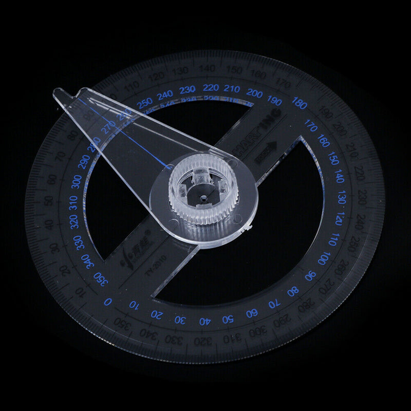 Portable Diameter Of 10cm Plastic 360 Degree Pointer Protractor RulSE