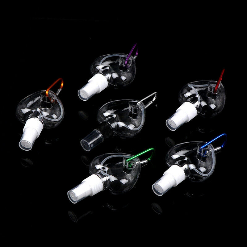 50ml Portable Heart Shape Empty Refillable Bottle With Ring Hook Spray Bottl Ew