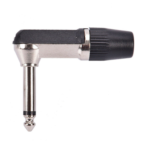 Rean 6.35mm 1/4 inch Right Angle Stereo Jack Solder Terminal for Audio Cables TE
