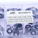 75pcs Freshwater Fishing Rod Guide Tip Repair Kit Eye Ceramic Ring Tool