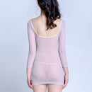 Sexy Long Sleeve Clubwear Vestido Transparent Dress Babydoll Dress Linge OZ