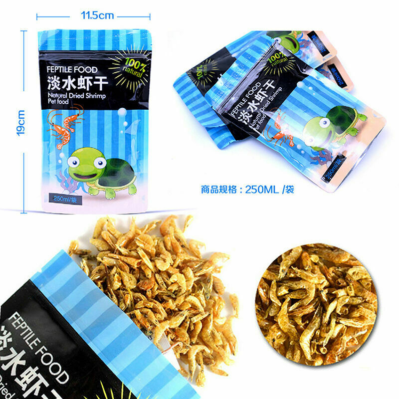 250ml Natural Shrimp Cocktail Turtle & Terrapin Food Fish Koi Reptile Supp B5I0