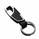 Black Men Creative Metal Leather Key Chain Ring Keyfob Keychain Car Keyring G9E5